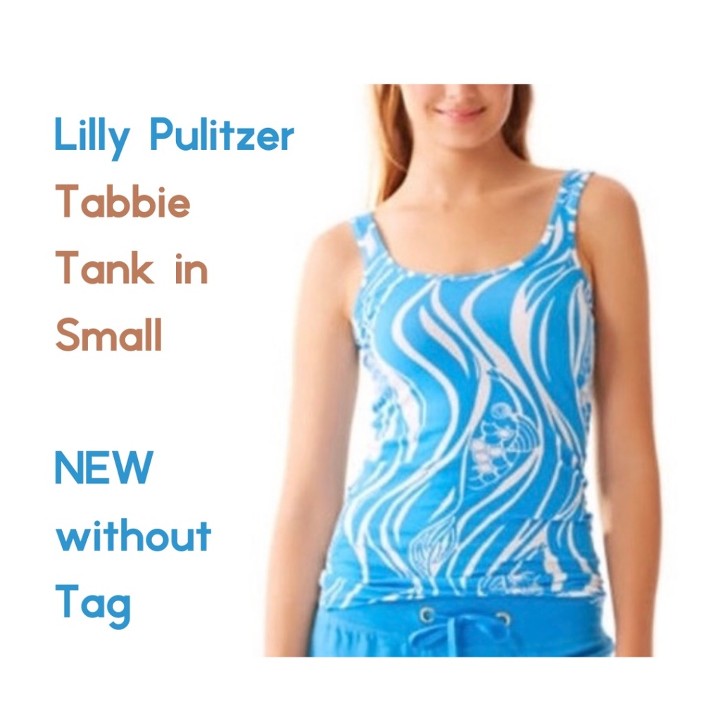Lilly Pulitzer Tabbie Tank Joe Fish Blue Small
